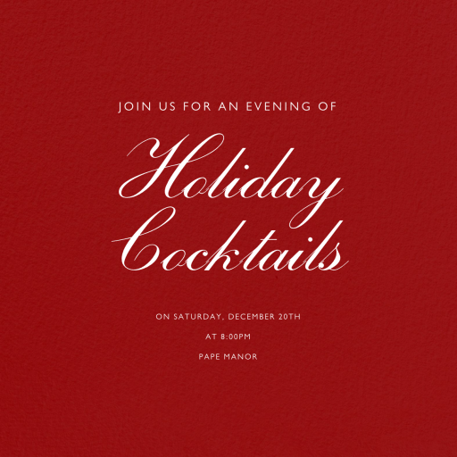Crimson - Christmas Party Invitation by Paperless Post