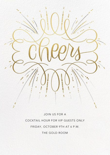 Curlicue Cheers - Launch Party Invitation by Paperless Post