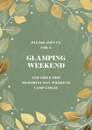Gathered Leaves - Glamping Invitation by Paperless Post