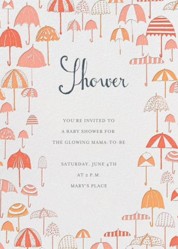 Umbrella Baby Shower - Baby Shower Invitation by Mr. Boddington's Studio