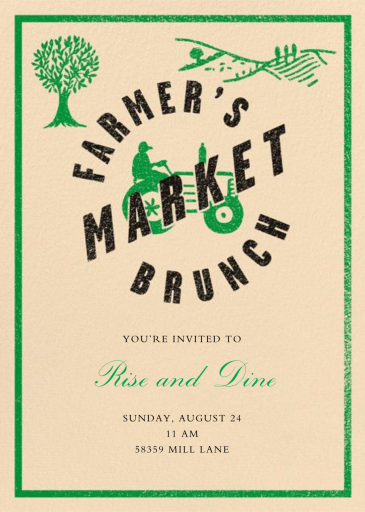 Farmer's Market Brunch - Brunch Invitation by Crate & Barrel