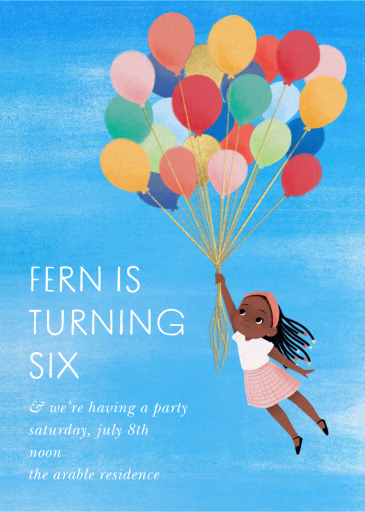 Flying Colors - Birthday Invitation by Vashti Harrison