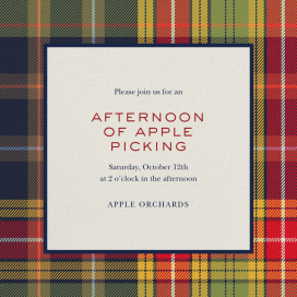 Kiltie - Fall Party Invitation by Oscar de la Renta