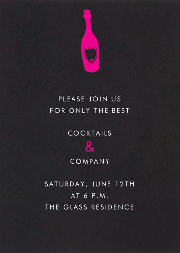 Black - Cocktail Party Invitation by Paperless Post