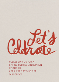 Let's Celebrate - Cocktail Party Invitation by Linda and Harriett
