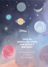Traveling Comet - Birthday Invitation by Meri Meri