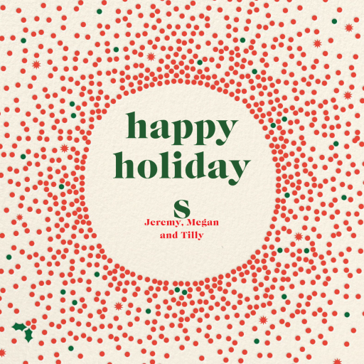 Radiating Dots (Square) - Holiday Card by Cheree Berry Paper & Design