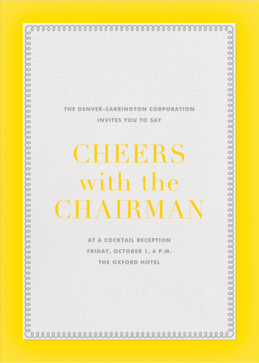 Bold Line (Tall) - Corporate Reception Invitation by The Indigo Bunting