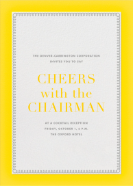Bold Line (Tall) - Dining & Drinks Invitation by The Indigo Bunting
