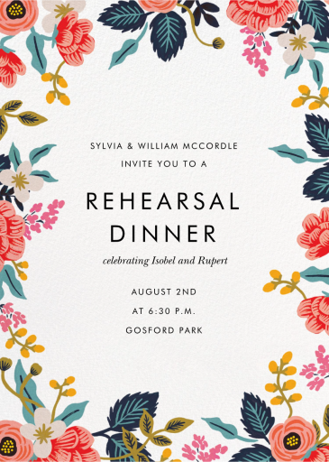 Birch Monarch Suite - Rehearsal Dinner Invitation by Rifle Paper Co.