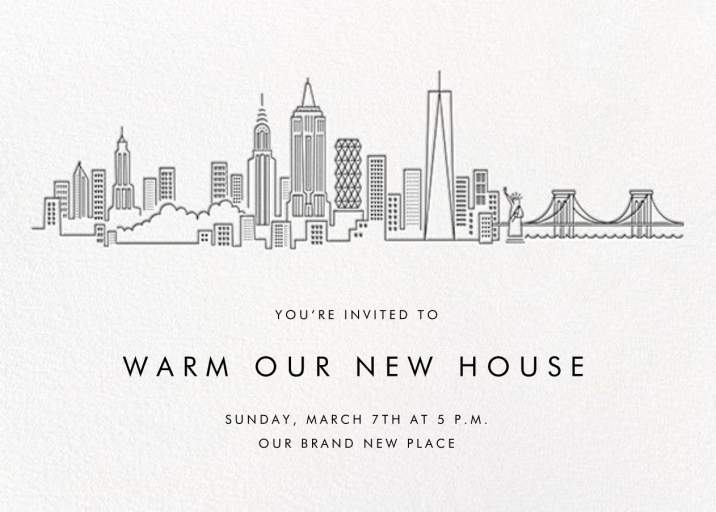City Skyline View - Housewarming Invitation by Paperless Post