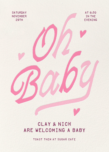 Little Hearts - Baby Shower Invitation by Paperless Post