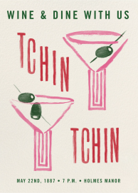 Modern Martini - Cocktail Party Invitation by Phthalo Ruth