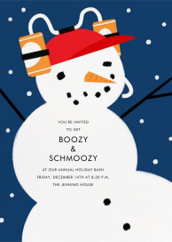 Frat Boy Snowman by Paperless Post