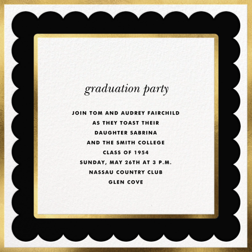 Scalloped Border - Celebration Invitation by kate spade new york