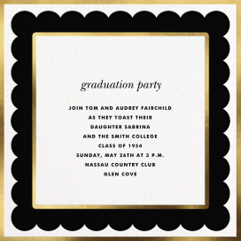 Scalloped Border - Graduation Party Invitation by kate spade new york