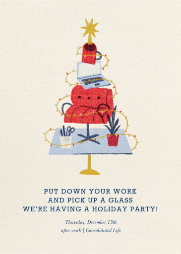 Office Tree - Corporate Holiday Party Invitation by Paperless Post
