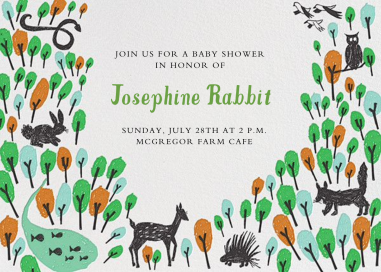 Forest Birthday - Baby Shower Invitation by Mr. Boddington's Studio