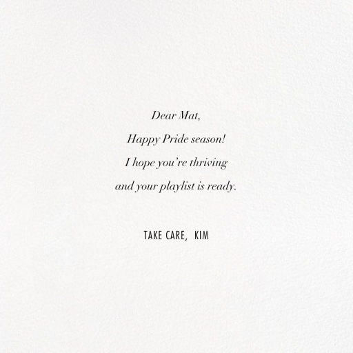 True Colors - Pride Card by Kelly Wearstler - Back