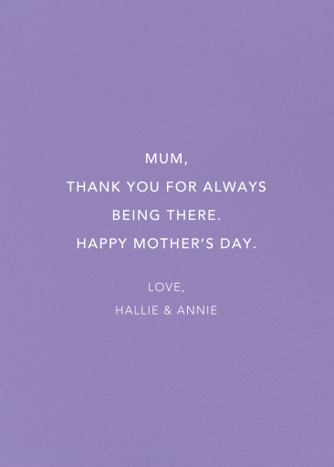 Wildflower Bouquet (Elena Boils) - Mother's Day Card by Wrap - Back