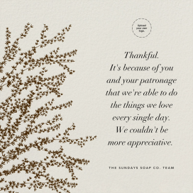 Forsythia Branch - Business Thanksgiving Card by Paperless Post