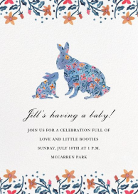 Budding Bunnies - Baby Shower Invitation by Happy Menocal