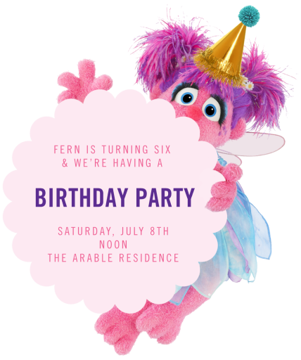 Abby’s Flight School - Invitation by Sesame Street