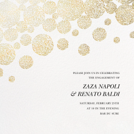 Radiant Swirls (Square) - Engagement Party Invitation by Oscar de la Renta
