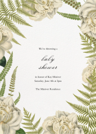Fern Bouquet - Baby Shower Invitation by John Derian