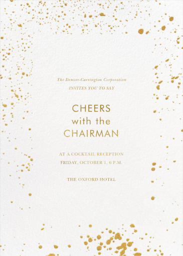 Splatter Cloth I - Corporate Reception Invitation by Paperless Post