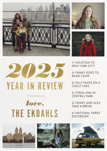 Year in Review Collage - Holiday Card by Paperless Post