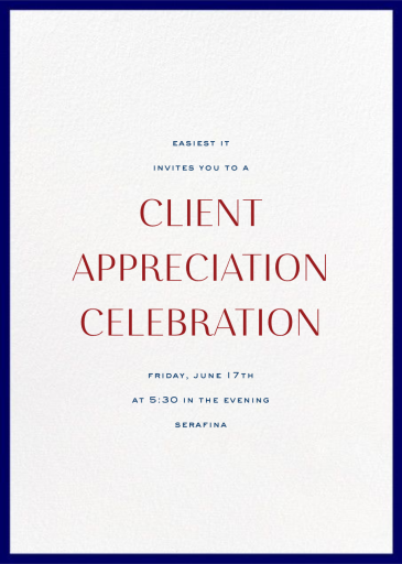 Contorno - Appreciation Event Invitation by Paperless Post