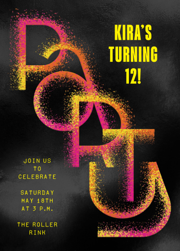 Paint the Party - Invitación de cumpleaños de Paperless Post