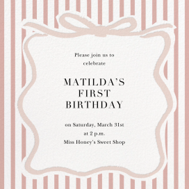 Coquette Ribbons - Birthday Invitation by Sugar Paper