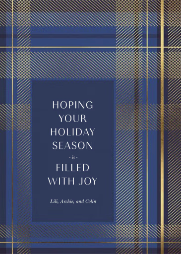 Sparkling Tartan - Business Holiday Card by Paperless Post