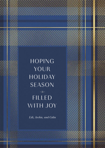 Sparkling Tartan - Holiday Card by Paperless Post