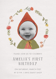 Bonnet Baby - First Birthday Invitation by Merrilee Liddiard