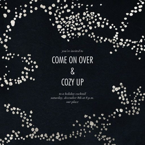 Metallic Paint Splatter - Cocktail Party Invitation by Kelly Wearstler