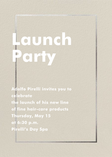 Fillet - Launch Party Invitation by Paperless Post