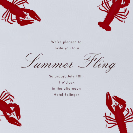 Crawfish - Beach Party Invitation by Paperless Post