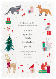 Christmas Critters - Birthday Invitation by Meri Meri