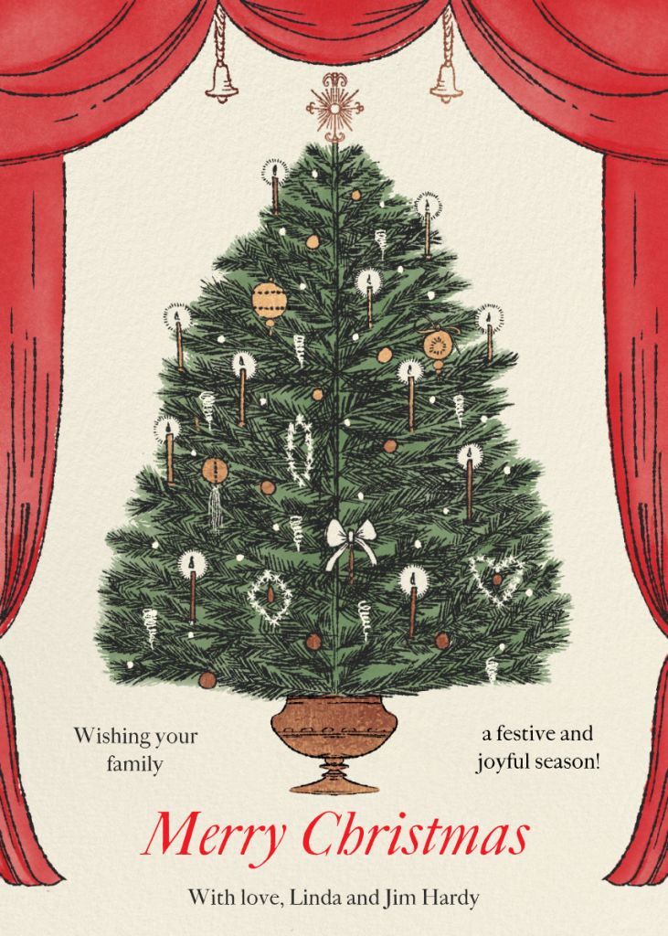 Christmas Tree Viewing Greeting Card Send online instantly Track