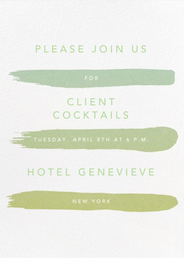 Gradient Brush Strokes - Cocktail Party Invitation by Paperless Post