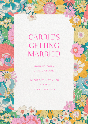 Pressed Petals - Bridal Shower Invitation by Liberty