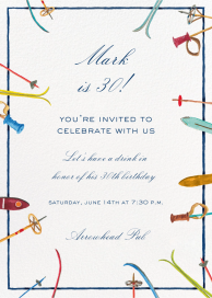 Winter Skis - Birthday Invitation by Clementina Sketchbook