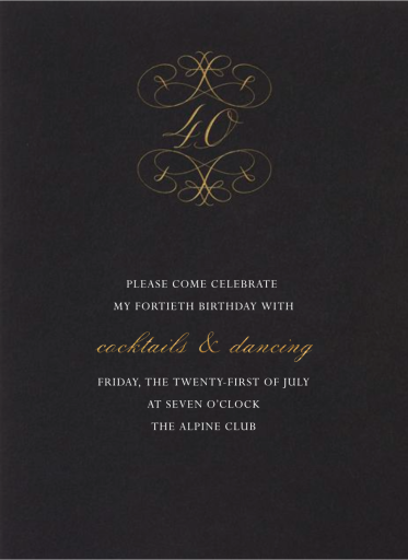 Numbers - Invitation by Bernard Maisner