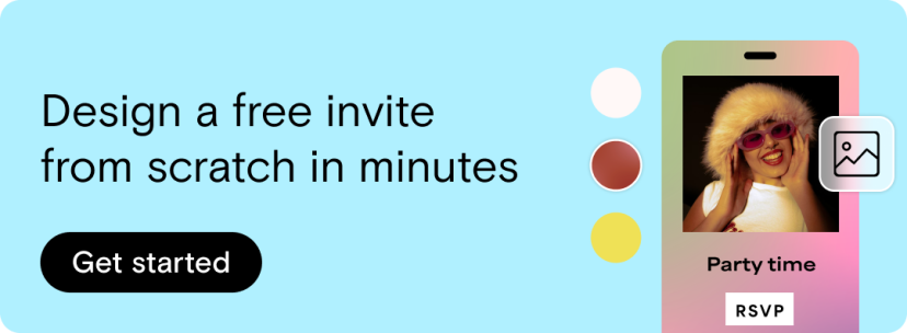 Free! Make an invite from scratch in minutes
