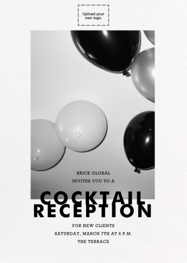 Wide Modern Border (Photo) - Cocktail Party Invitation by Paperless Post