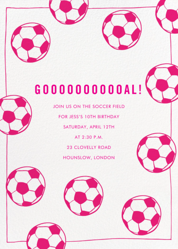 Futbol - Birthday Invitation by Linda and Harriett