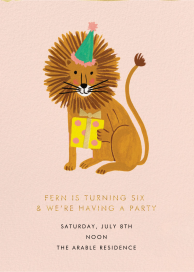 Lion Birthday - Birthday Invitation by Rifle Paper Co.